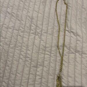 Chic Gold Tassel Necklace